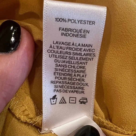 Mustard Lace Sleeve Open Back Top - Picture 3 of 14